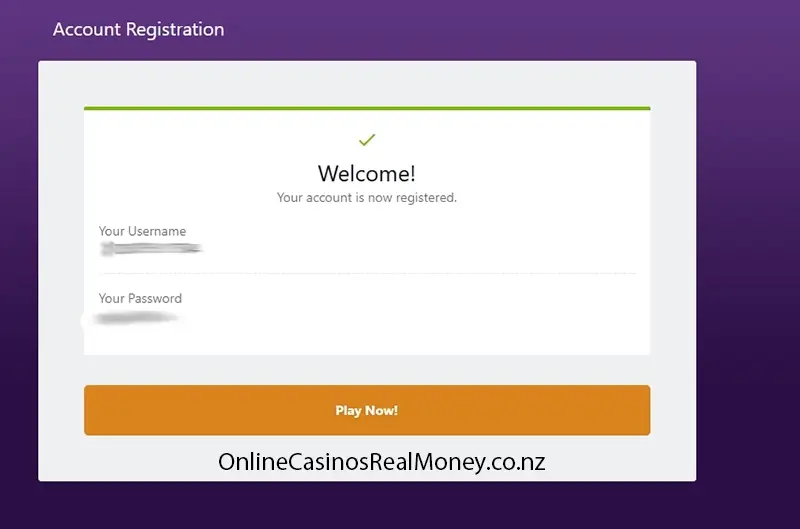 Account is now registered